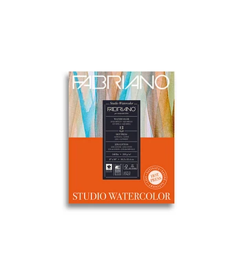 Fabriano Studio Watercolor Pad, Hot-Press, 8" x 10", 140 lb., 12 Sheets