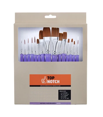 15ct Natural Hair Brush Value Pack by Top Notch