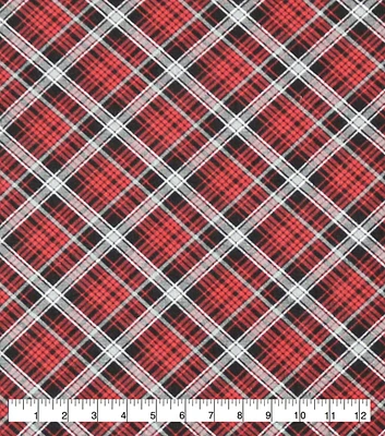 Kate Red & Black Plaid Super Snuggle Flannel Fabric