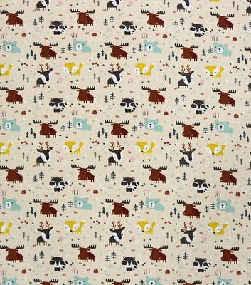 Woodland Animals Super Snuggle Flannel Fabric