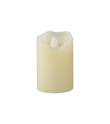 3" x 4" Ivory Wave Edge Aurora Pillar Candle by Place & Time