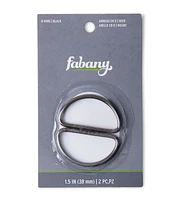 1.5" Black Metal D Ring by Fabany