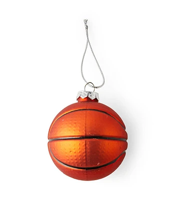 3" Christmas Orange Figural Basketball Glass Ornament by Place & Time