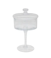 11" Glass Stemmed Apothecary Jar With Lid by Park Lane