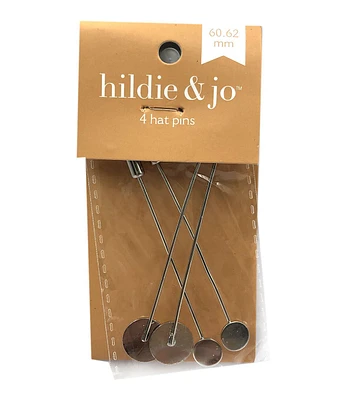 61mm Silver Head Pins 4pk by hildie & jo