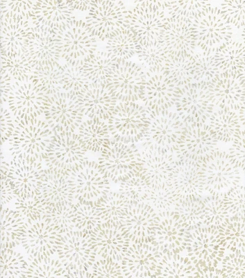 Hi Fashion White Bursts Batik Cotton Fabric