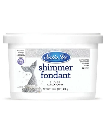 Satin Ice Fondant Silver Shimmer 1 lb