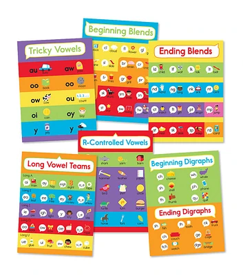 Carson Dellosa 6ct Phonics Bulletin Board Set