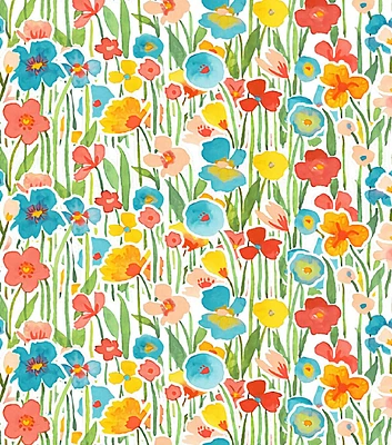 20212528 2 ORANGE BLUE FLORAL FIELDS