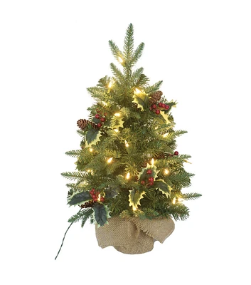 Santa's Workshop 2' Pre Lit Mixed Balled Christmas Tree