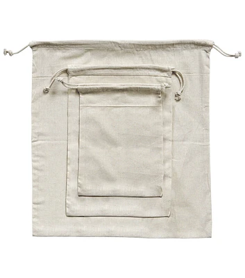 Canvas Organizer Bag Value Pack Natural