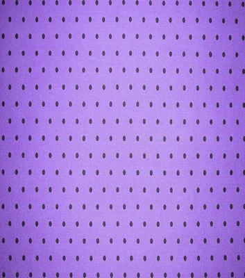 Halloween Black Dots On Purple Cotton Fabric