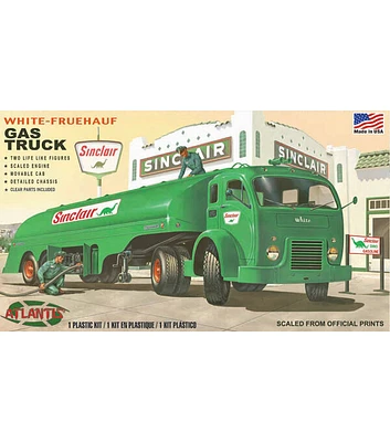 Atlantis Models 10" Green 61 Part Vintage Gas Truck Plastic Model Kit