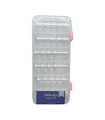 30pk Clear Stackable Bead Storage Boxes With Screw Lids by hildie & jo