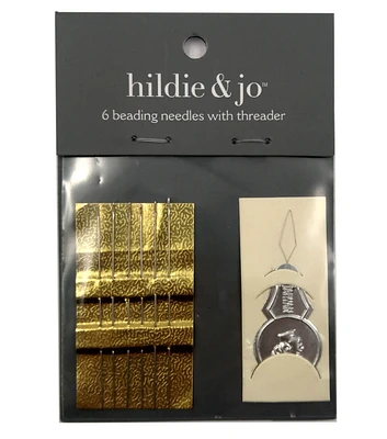 2" Beading Needles With Threader 6ct by hildie & jo