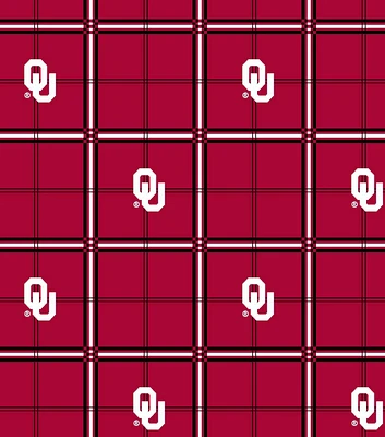 University of Oklahoma Sooners Flannel Fabric 42" Plaid