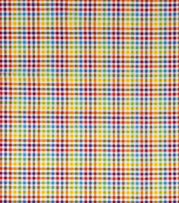 Rainbow Gingham Checkered Cotton Fabric by Keepsake Calico