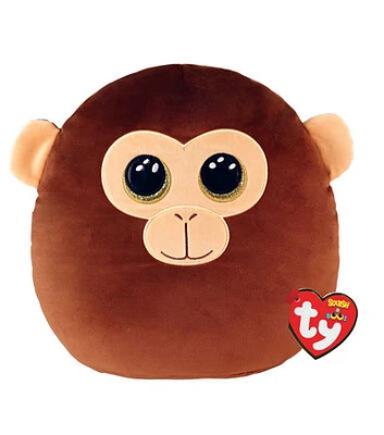 Ty Inc 10" Squish A Boos Brown Dunston Monkey Plush Toy