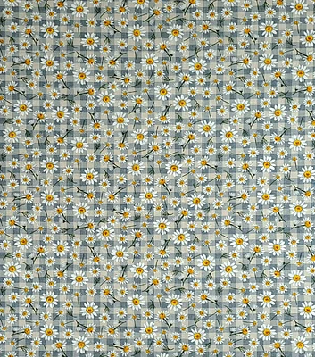 Daisies on Checks Quilt Cotton Fabric by Keepsake Calico