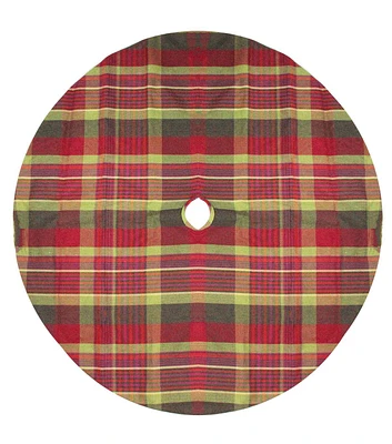 Northlight 48" Red Green Plaid Rustic Woodland Christmas Tree Skirt