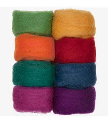 Dimensions 10g Rainbow Needle Felting Wool Value Pack 8ct