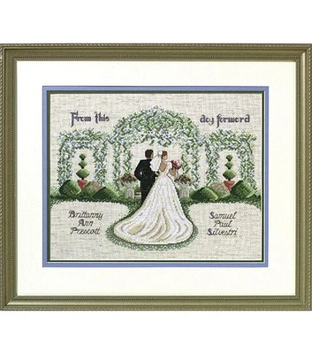 Janlynn 14" x 11" From This Day Forward Counted Cross Stitch Kit