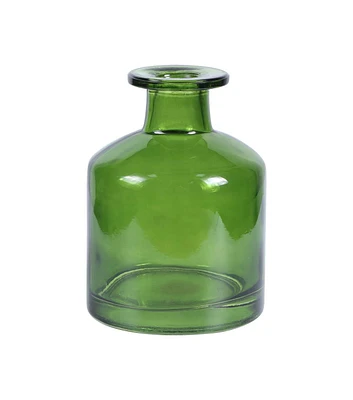 5" Green Glass Bud Vase by Bloom Room