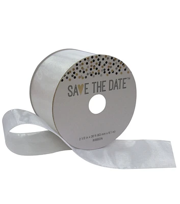 Save the Date 2.5'' X 30' Ribbon Sheer