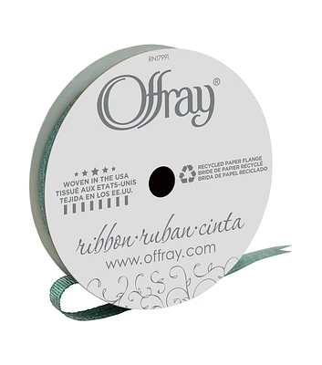 Offray Galena Metallic Ribbon 3/8in - Green