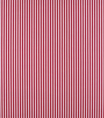 Magnolia Home Fashions Polo Stripe Scarlet Cotton Canvas Fabric