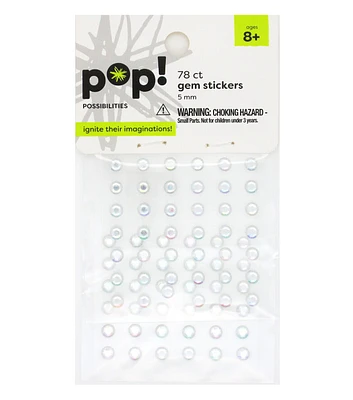 POP! Crystal AB Rhinestone Gem Stickers 5mm