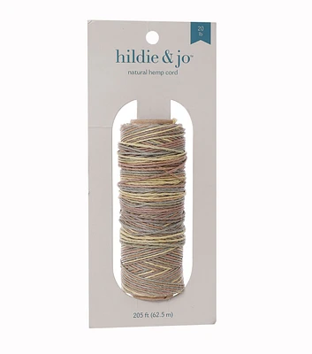 205' Multicolor Natural Hemp Cord by hildie & jo