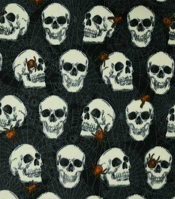 19431493 2 FALLOWEEN SPIDERS IN SKULLS A