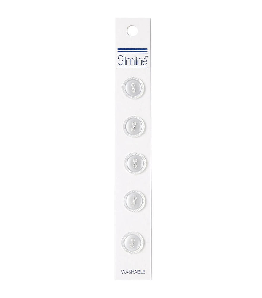 Blumenthal Lansing 1/2" Slimline Clear 2 Hole Buttons 5pk