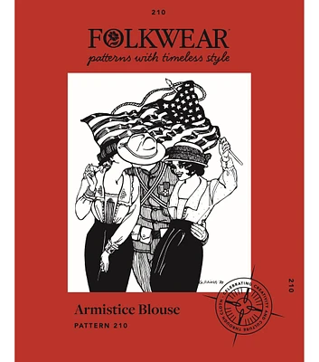 Folkwear 210 Size S to 3XL Misses Armistice Blouse Sewing Pattern