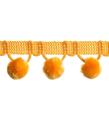 Simplicity Ball Fringe Trim 1.13'' Mustard