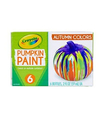 Crayola Pumpkin Paint Kit, 6 Acrylic Paints in Autumn Colors