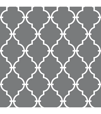 RoomMates Wallpaper Grey Modern Trellis