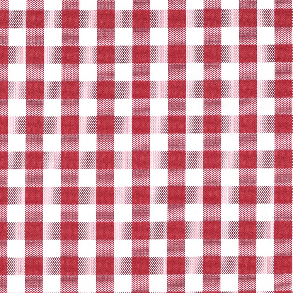 Tablecloth Vinyl 54" Gingham Check Red