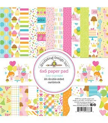 Doodlebug 24 Sheet 6" x 6" Hey Cupcake Double Sided Paper Pack