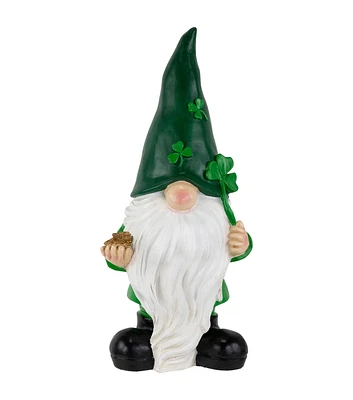 Northlight 17" St. Patrick's Day Shamrock Gnome Outdoor Garden Statue