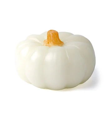 5" x 3" Halloween LED Ivory Pumpkin Candle by Place & Time