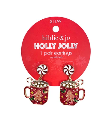 1ct Christmas Hot Cocoa Earrings by hildie & jo