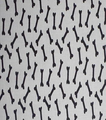 Dog Bones on White Cotton Fabric by Quilter's Showcase