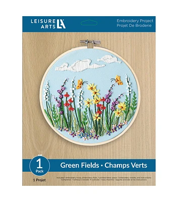 Leisure Arts 8" Green Fields Embroidery Kit