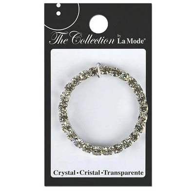 La Mode Silver Circle Crystal Embellishment