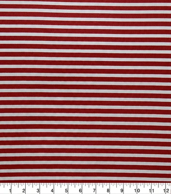 Red & White Striped Quilt Cotton Fabric by Quilter's Showcase