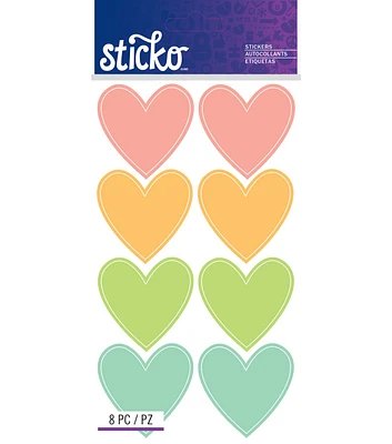 Sticko Color Heart Label Sticker