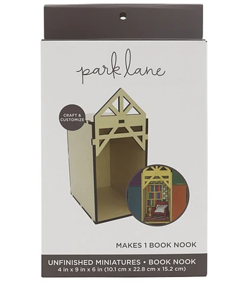 1ct Unfinished Wood Dollhouse Minuature House Shaped Nook by Park Lane