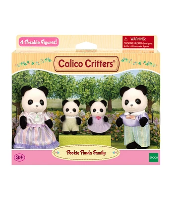 Calico Critters 8" Pookie Panda Family 4ct